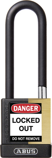 Padlock brass 74M/40HB75 KD black 459T86