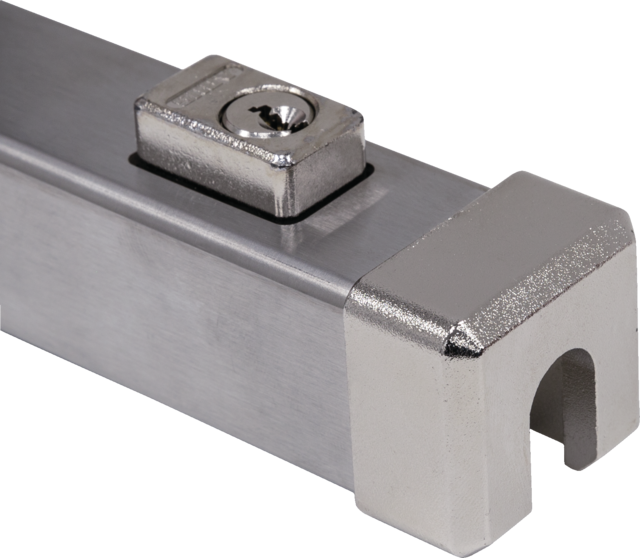 vensterbeveiligingsstang FPR217 rvs-look detail