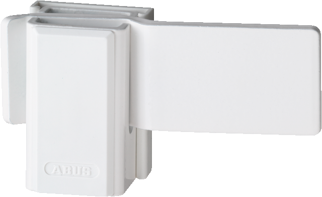 verrou de fenêtre SW10 blanc vue de face inclinée