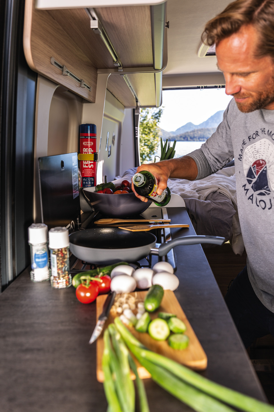Application example – Fire Extinguisher Spray in the camper