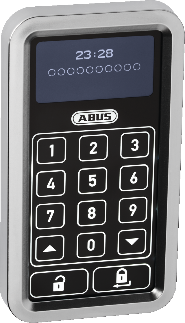 Funk-Tastatur HomeTec Pro CFT3000 silber schräge Frontansicht