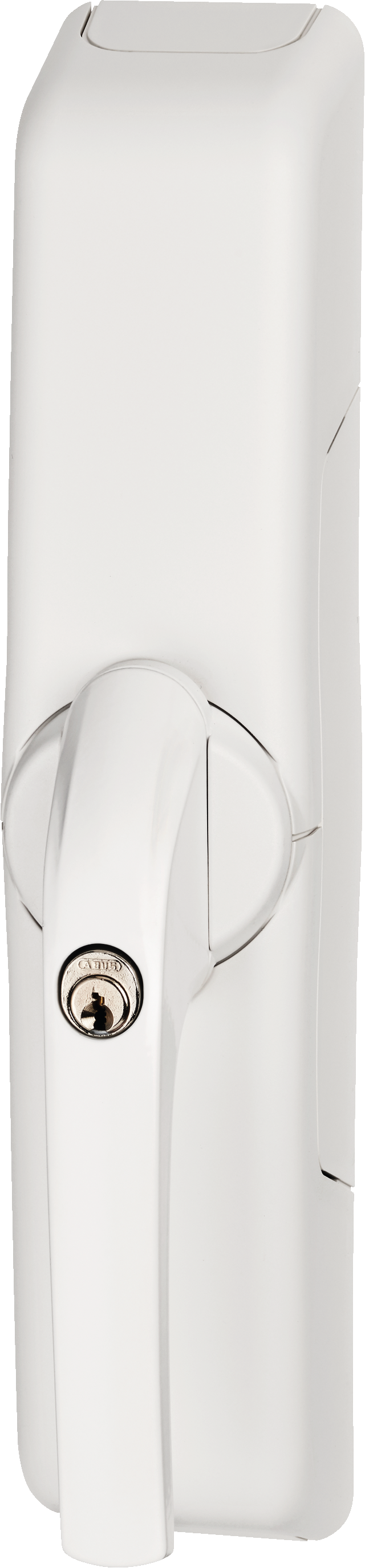 poignée de porte-fenêtre motorisée sans fil HomeTec Pro FCA3000 blanc vue de face inclinée