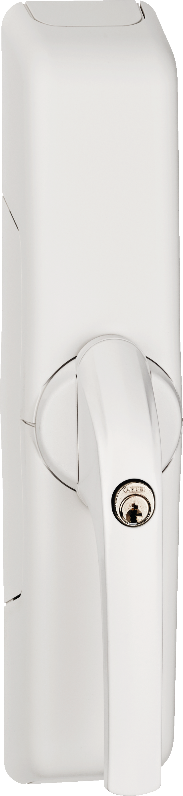 poignée de porte-fenêtre motorisée sans fil HomeTec Pro FCA3000 blanc vue de face inclinée