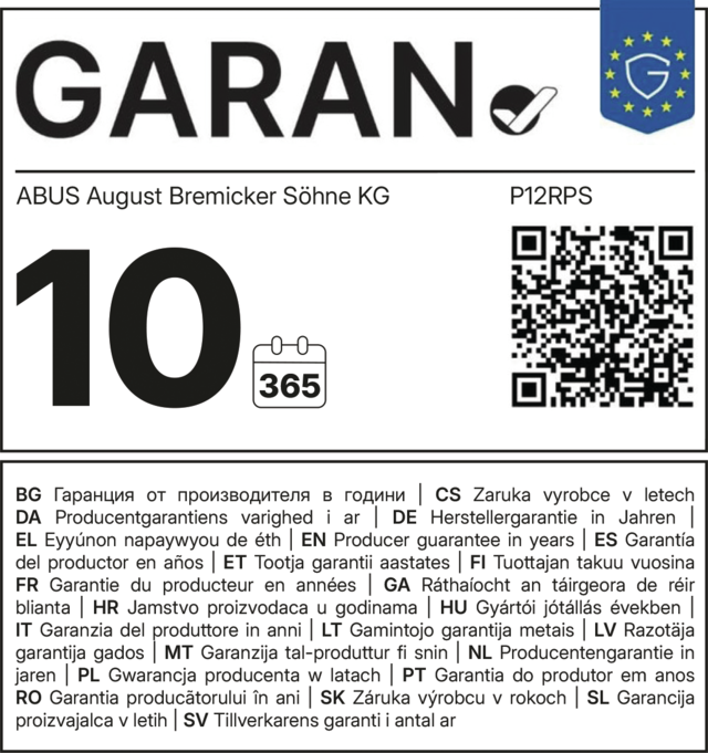 EU-GARAN-Label - P12RPS