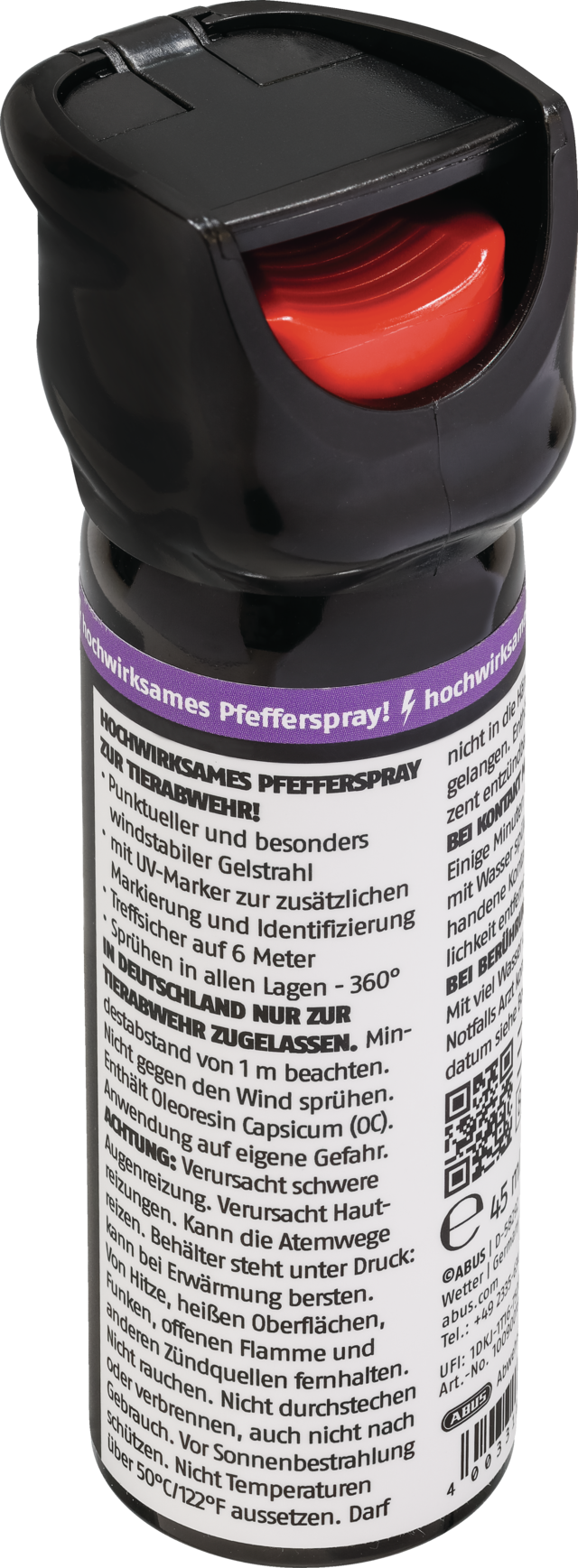 Abwehrspray SDS80 Gel Rückansicht