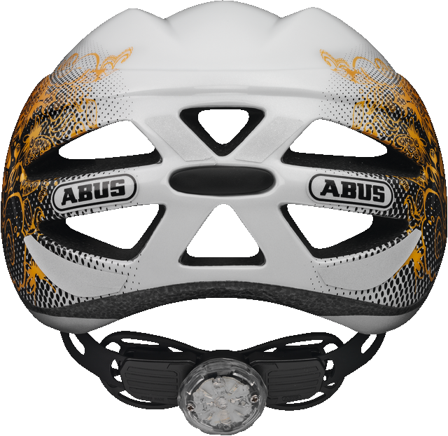 Hubble orange flower back view