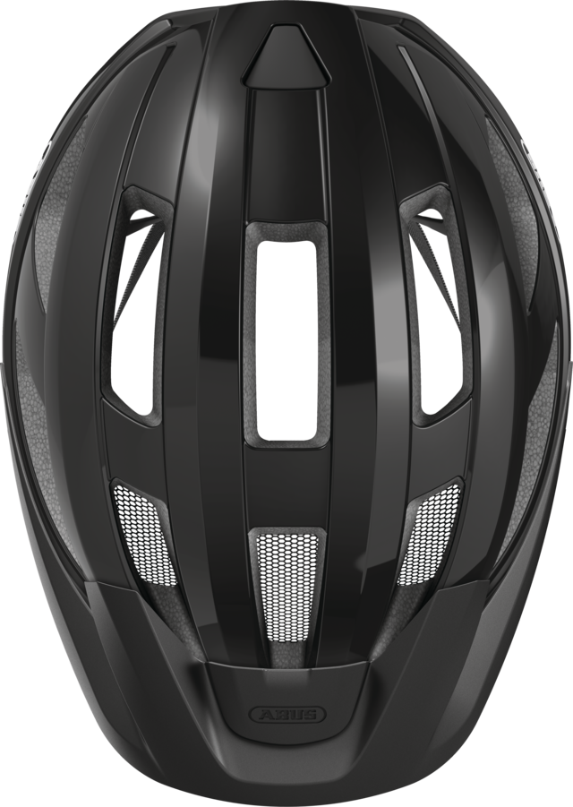 Macator MIPS shiny black vue de dessus