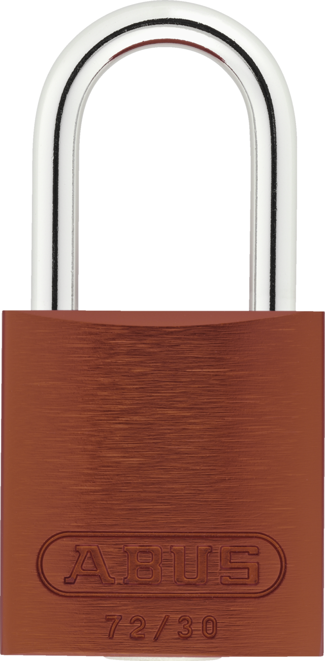 Padlock aluminium 72/30 brown
