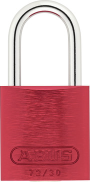 Padlock aluminum 72/30 red