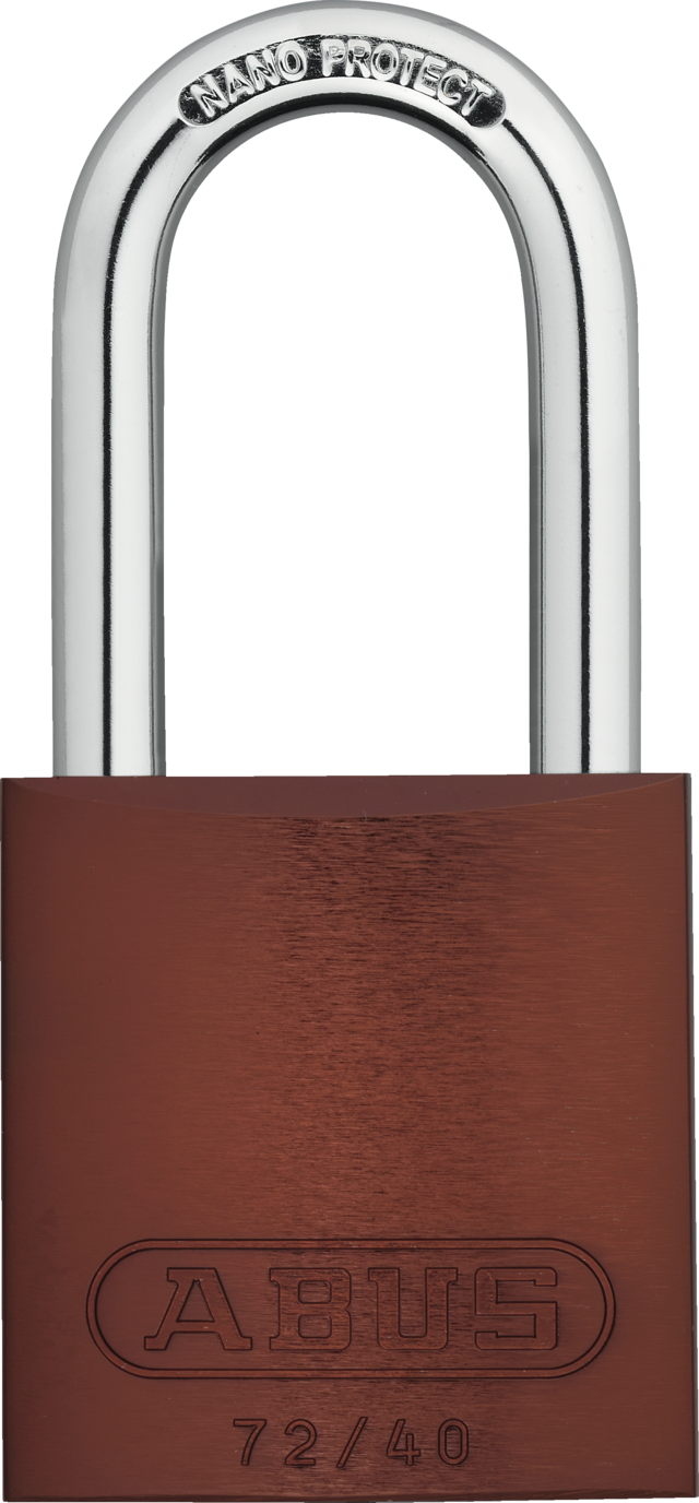 Padlock aluminium 72/40HB40 brown kd.