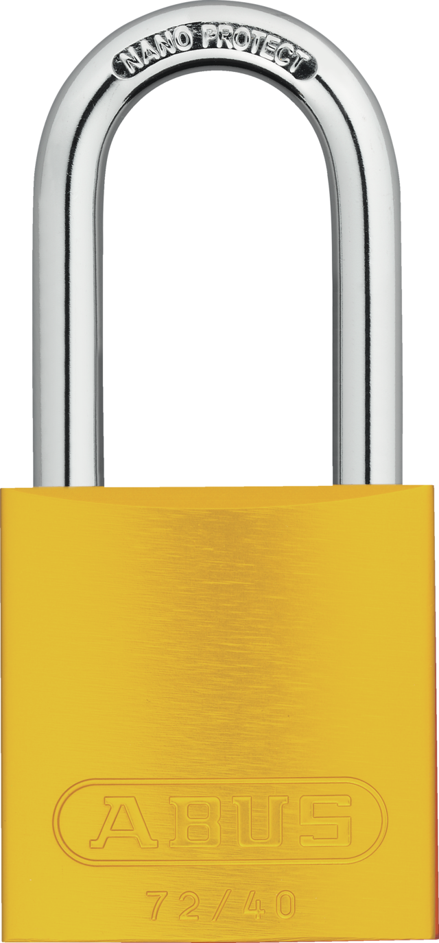 Cadenas en aluminium 72/40HB75 jaune