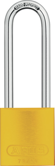 Padlock aluminium 72/40HB75 yellow