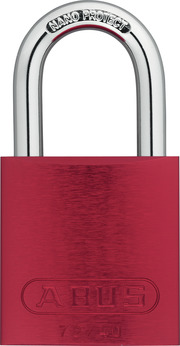 Kłódka aluminiowa 72/40 czerwony kd.