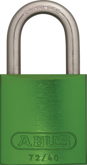 Vorhangschloss Aluminium 72IB/40 grün gl.