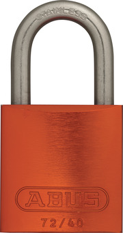 Vorhangschloss Aluminium 72IB/40 orange gl.