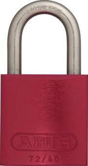Candado de aluminio 72IB/40 rojo kd.