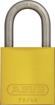 Vorhangschloss Aluminium 72IB/40 gelb gl.