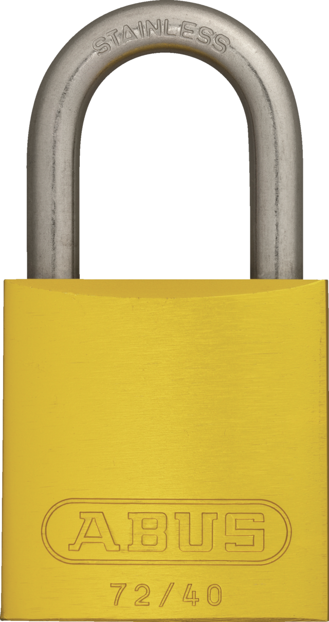 Cadenas en aluminium 72IB/40 jaune ka.