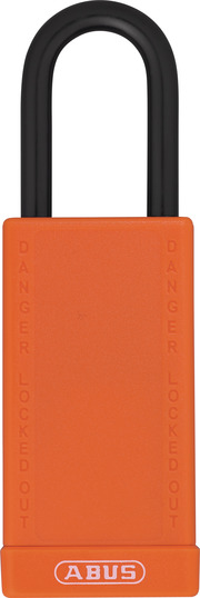 Padlock aluminium 74LB/40 orange front view