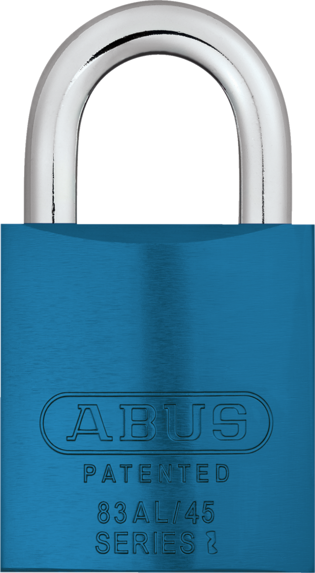 Cadenas en aluminium 83AL/45 S bleu (sans cylindre)