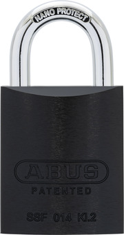 Hengelås aluminium 83AL/45 S svart (utan cylinder)