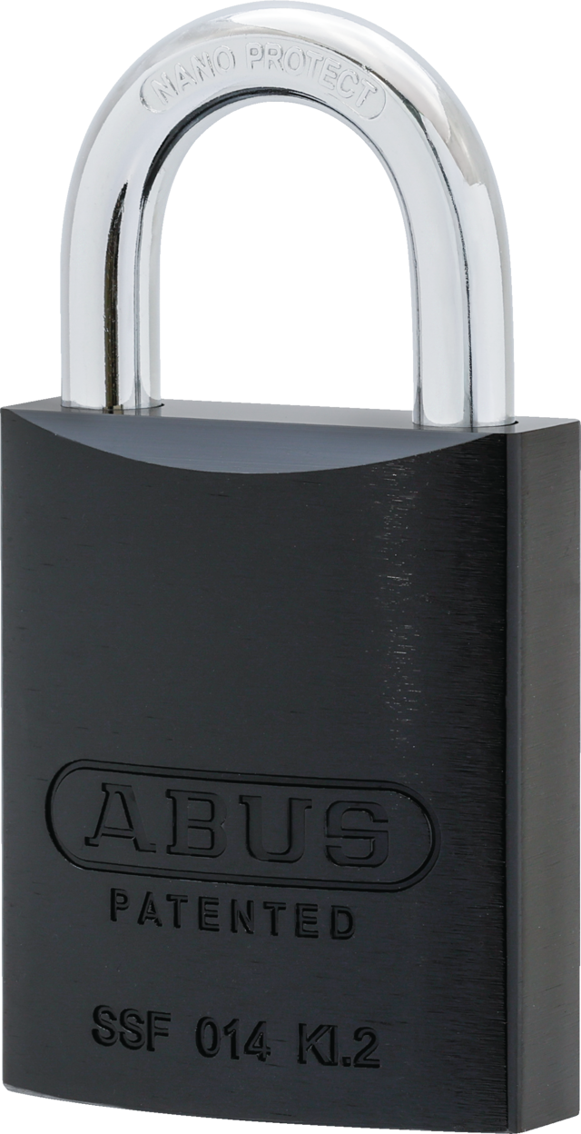 Padlock aluminium 83AL/45 S black (without cylinder)