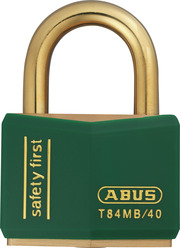 Padlock brass T84MB/40 green