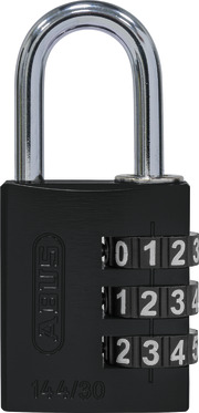 Combination lock 144/30 black B/EFSPP