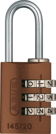 Combination lock 145/20 brown