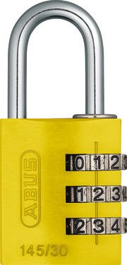 Candado de combinación 145/30 amarillo