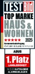 Test Bild Top Marke Haus&Wohnen 1. Platz Langlebigkeit Alarmanalgen