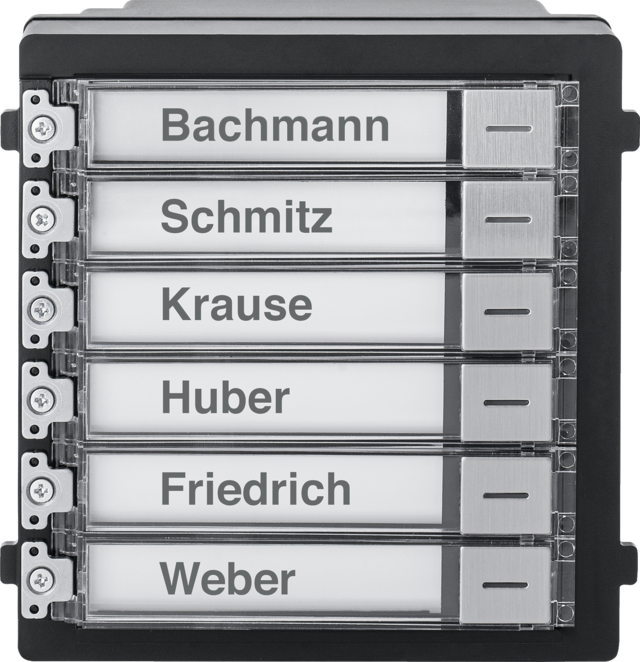 Klingeltasten-Modul (6 Tasten) für Türsprechanlage (Edelstahl)