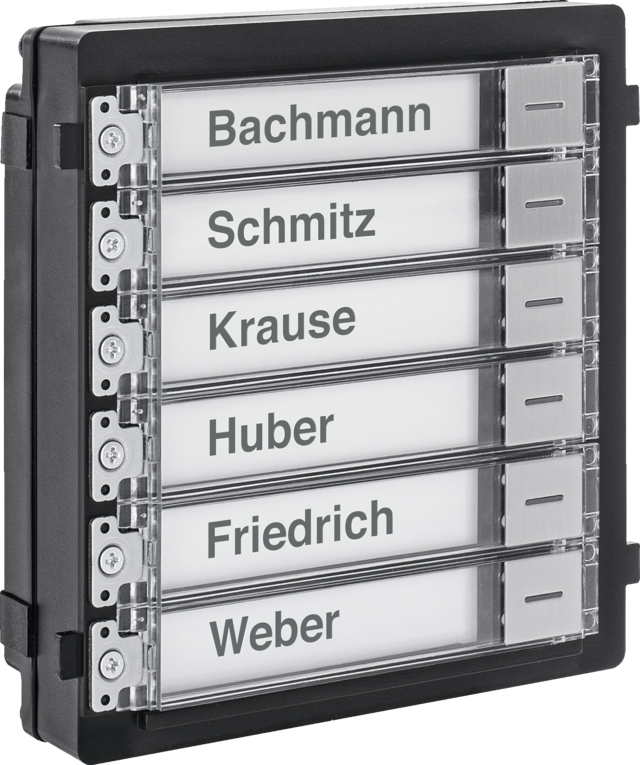 Klingeltasten-Modul (6 Tasten) für Türsprechanlage (Edelstahl)