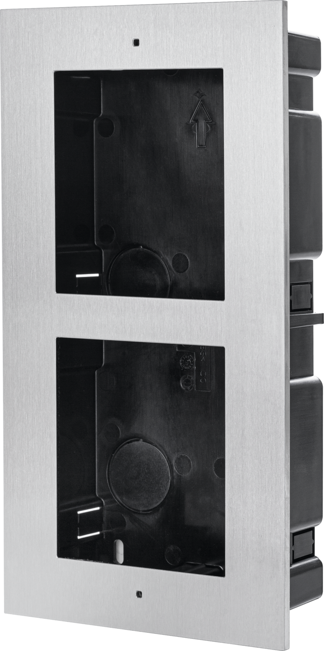 Rahmen für 2 Module für Unterputzmontage (Edelstahl)