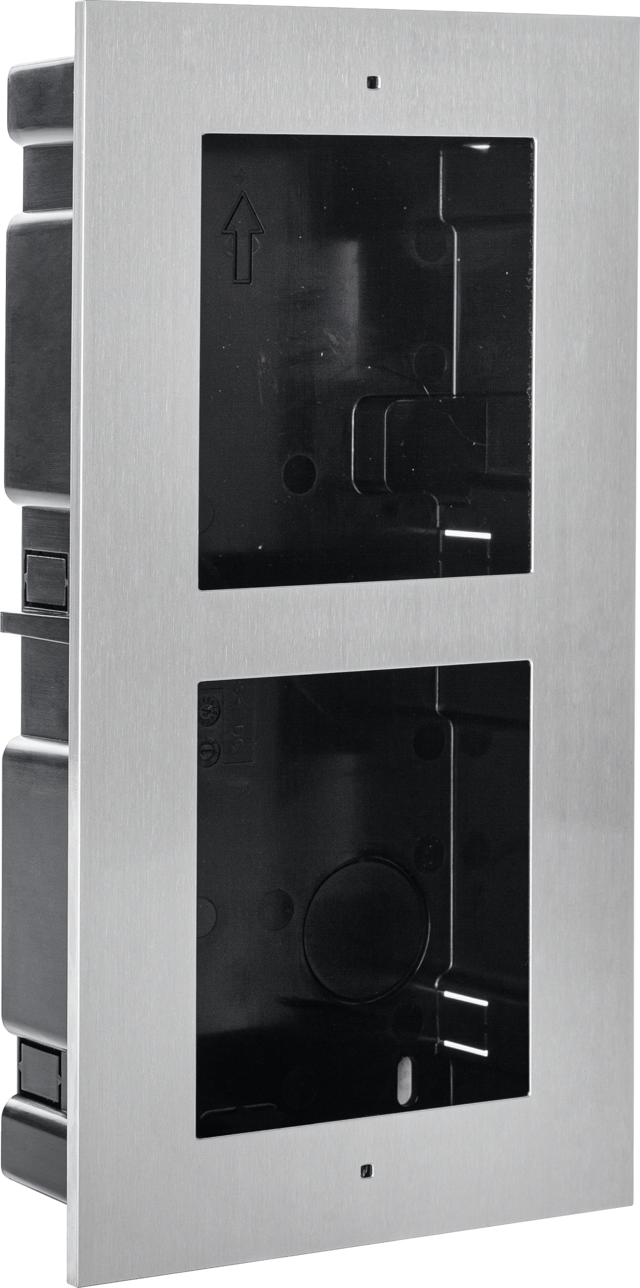 Cadre pour 2 modules encastrés (acier inoxydable)