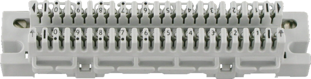 Barrette de raccordement LSA 10 fils doubles