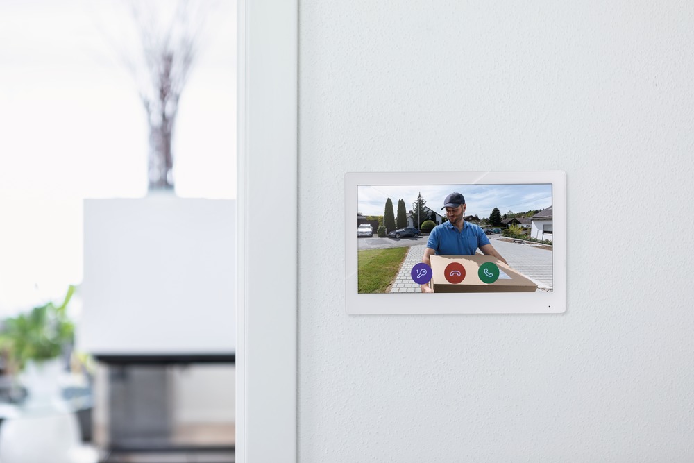 Écran tactile PoE 10 blanc, LAN/Wi-Fi pour interphone"