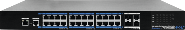 PoE+ switch 24 porte (390W), administrer