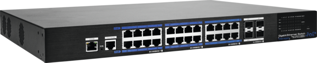 PoE+ switch 24 porte (390W), administrer