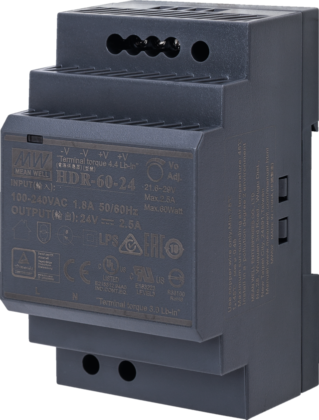 24V DC voeding voor DIN-rail