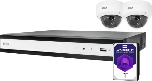 ABUS IP video surveillance 4-Channel PoE complete set