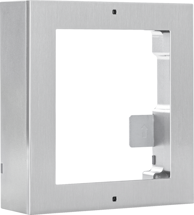 Rahmen für 1 Modul für Aufputzmontage (Edelstahl)