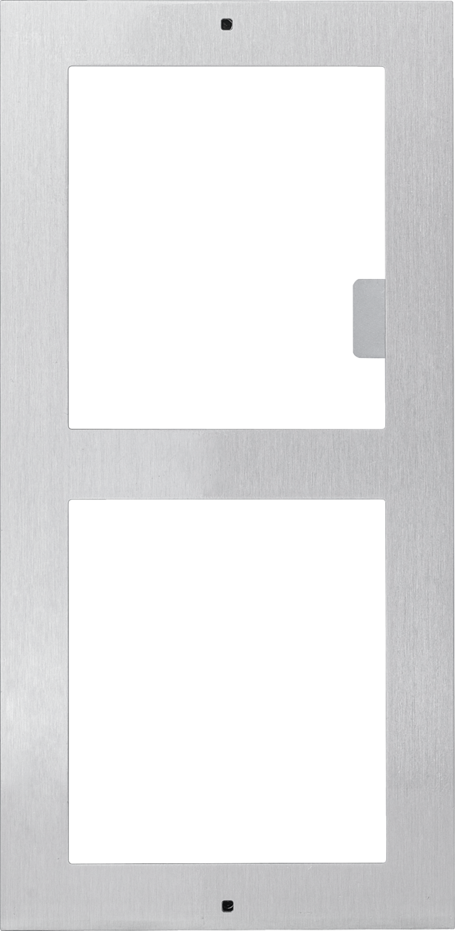 Rahmen für 2 Module für Aufputzmontage (Edelstahl)