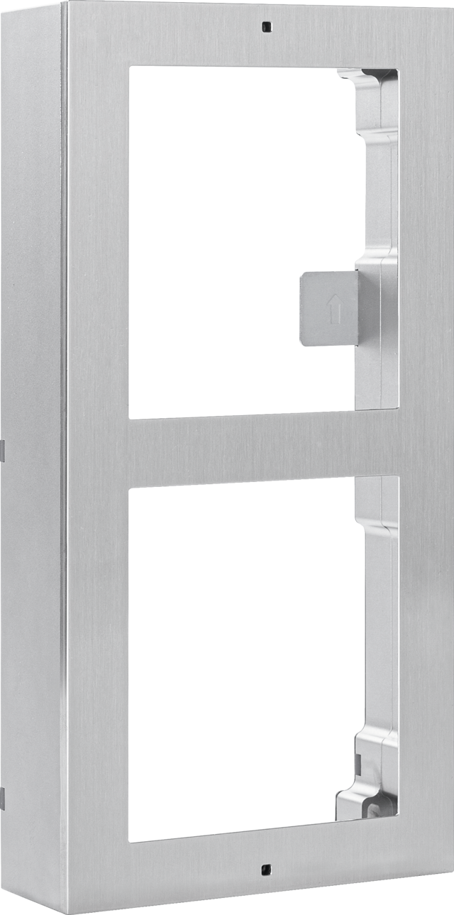 Rahmen für 2 Module für Aufputzmontage (Edelstahl)