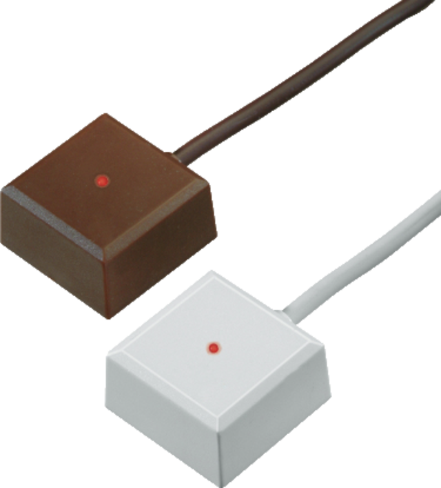 Glass breakage detector 12 V, white front view