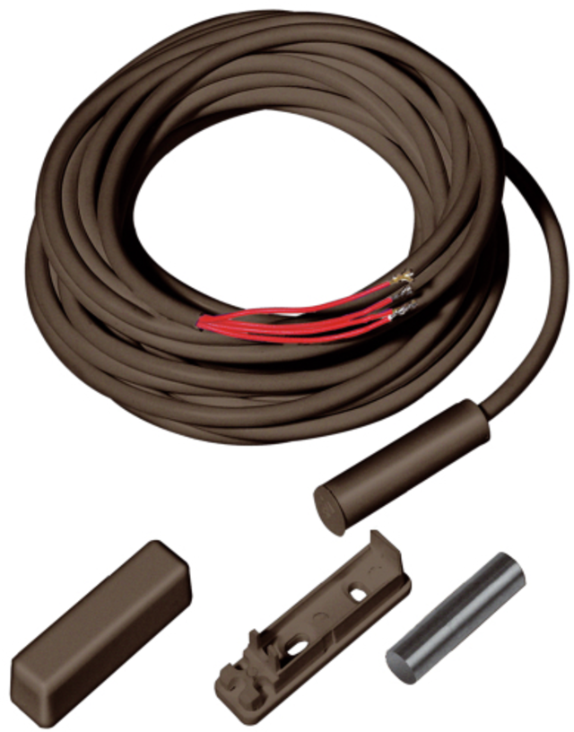 Öffnungsmelder mit NO-Kontakt (braun) Ansicht Rechts