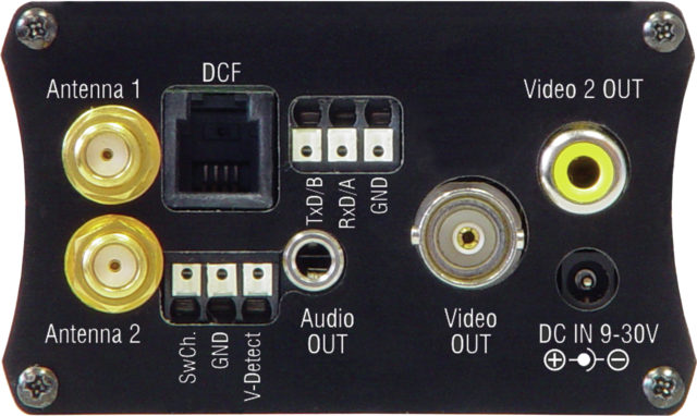 Récepteur sans fil pour l’intérieur, 5,8 GHz vue arrière