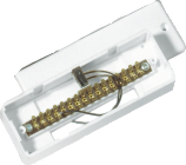 Soldeerverdeler opbouw, 16-polig, VdS-C, bruin vooraanzicht