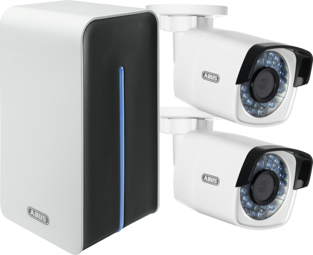 Videoüberwachungsset: Netzwerk WLAN Digitalrekorder +  2 WLAN Außenkameras Set Ansicht