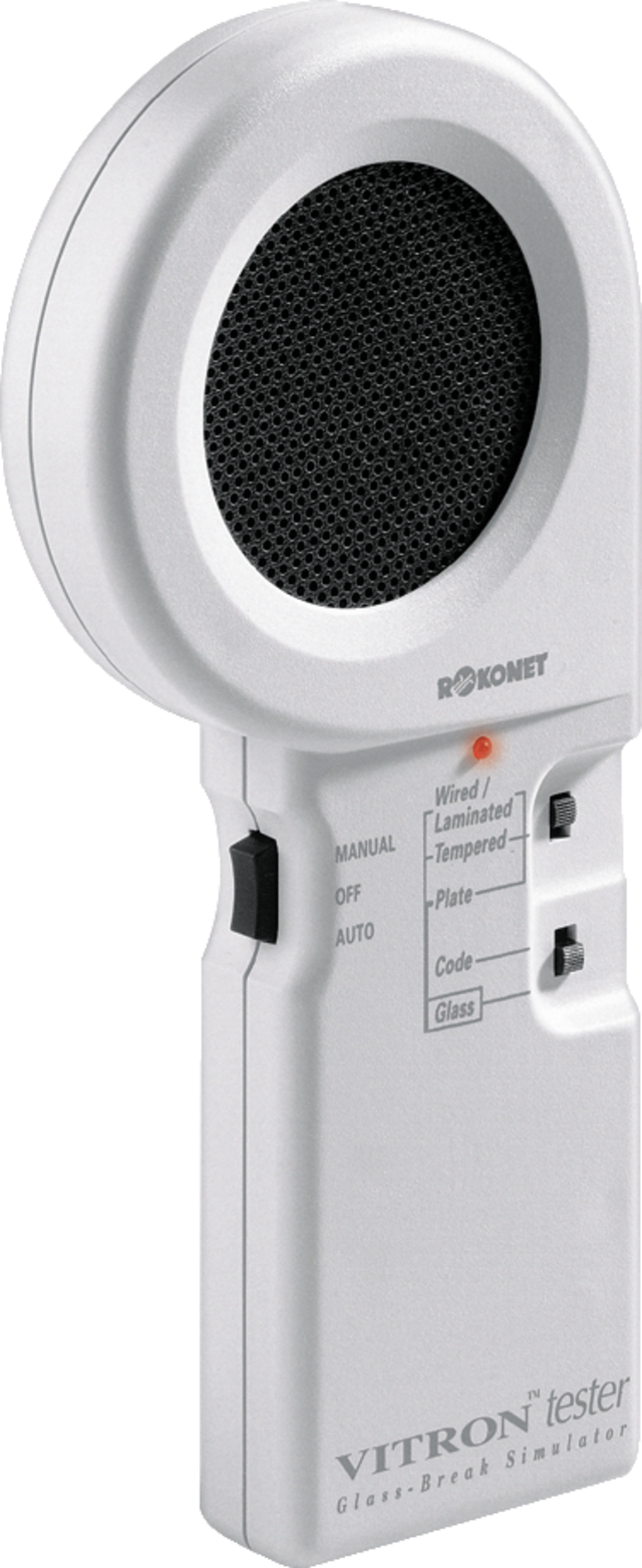 Glass breakage detector test unit front view